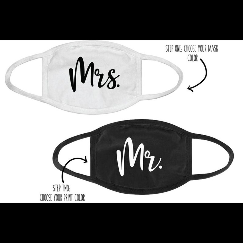 Customized black/white face mask